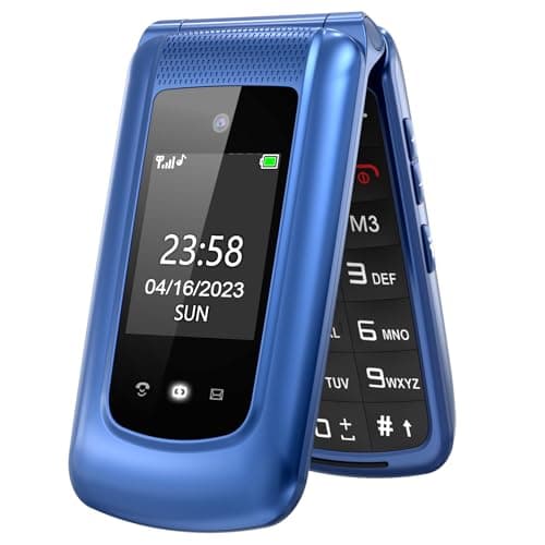 uleway Seniorenhandy Klapphandy ohne Vertrag, Großtasten Handy 2.4+1.7 Zoll